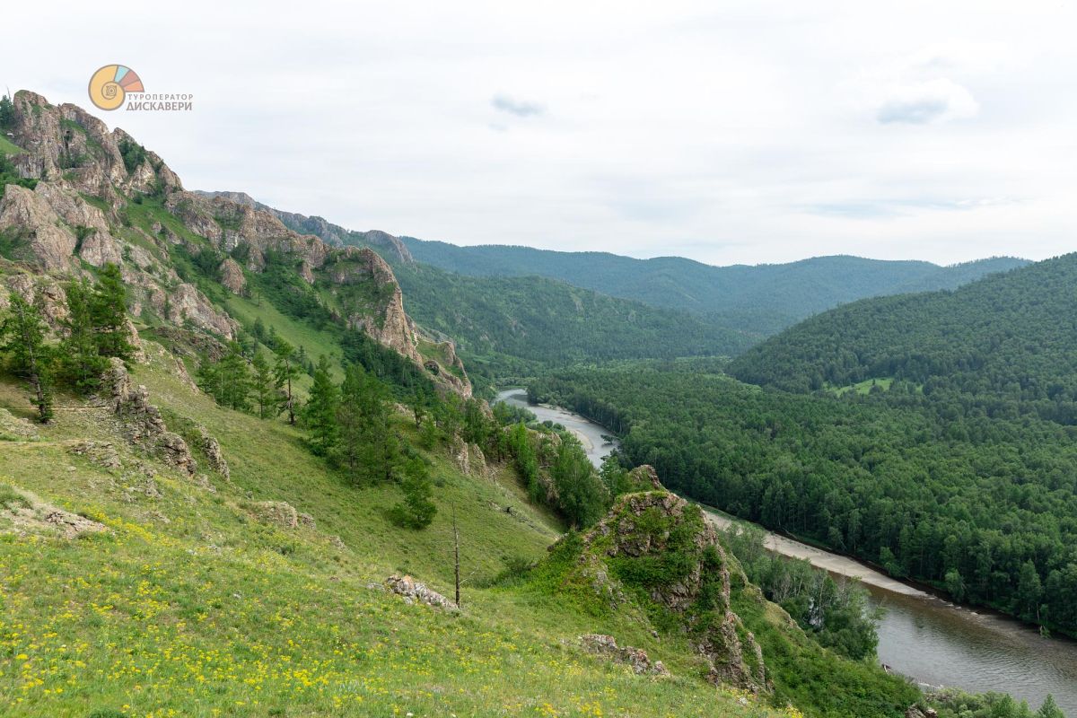 Экскурсия "Тропа предков", маршрут по берегу реки Белый Июс